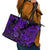 Hawaii Shaka Sign Leather Tote Bag Polynesian Pattern Purple Version LT01 - Polynesian Pride