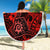 Hawaii Shaka Sign Beach Blanket Polynesian Pattern Red Version LT01 - Wonder Print Shop