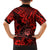 Hawaii Shaka Sign Family Matching Off Shoulder Long Sleeve Dress and Hawaiian Shirt Polynesian Pattern Red Version LT01 - Polynesian Pride