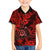 Hawaii Shaka Sign Family Matching Off Shoulder Long Sleeve Dress and Hawaiian Shirt Polynesian Pattern Red Version LT01 Son's Shirt Red - Polynesian Pride