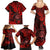 Hawaii Shaka Sign Family Matching Summer Maxi Dress and Hawaiian Shirt Polynesian Pattern Red Version LT01 - Polynesian Pride