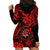 Hawaii Shaka Sign Hoodie Dress Polynesian Pattern Red Version LT01 - Polynesian Pride