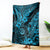 Hawaii Shaka Sign Blanket Polynesian Pattern Sky Blue Version LT01 Blue - Polynesian Pride