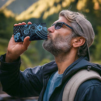 Hawaii Shaka Sign 4 in 1 Can Cooler Tumbler Polynesian Pattern Sky Blue Version LT01 - Polynesian Pride
