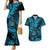 Hawaii Shaka Sign Couples Matching Mermaid Dress and Hawaiian Shirt Polynesian Pattern Sky Blue Version LT01 Blue - Polynesian Pride