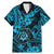 Hawaii Shaka Sign Family Matching Mermaid Dress and Hawaiian Shirt Polynesian Pattern Sky Blue Version LT01 Dad's Shirt - Short Sleeve Blue - Polynesian Pride