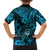 Hawaii Shaka Sign Family Matching Off Shoulder Short Dress and Hawaiian Shirt Polynesian Pattern Sky Blue Version LT01 - Polynesian Pride