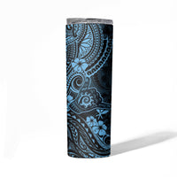 Hawaii Shaka Sign Skinny Tumbler Polynesian Pattern Sky Blue Version LT01 - Polynesian Pride