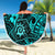 Hawaii Shaka Sign Beach Blanket Polynesian Pattern Turquoise Version LT01 - Wonder Print Shop