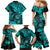 Hawaii Shaka Sign Family Matching Mermaid Dress and Hawaiian Shirt Polynesian Pattern Turquoise Version LT01 - Polynesian Pride