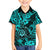 Hawaii Shaka Sign Family Matching Off Shoulder Short Dress and Hawaiian Shirt Polynesian Pattern Turquoise Version LT01 Son's Shirt Turquoise - Polynesian Pride