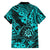 Hawaii Shaka Sign Family Matching Puletasi Dress and Hawaiian Shirt Polynesian Pattern Turquoise Version LT01 - Polynesian Pride