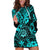 Hawaii Shaka Sign Hoodie Dress Polynesian Pattern Turquoise Version LT01 Turquoise - Polynesian Pride