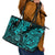 Hawaii Shaka Sign Leather Tote Bag Polynesian Pattern Turquoise Version LT01 - Polynesian Pride