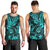 Hawaii Shaka Sign Men Tank Top Polynesian Pattern Turquoise Version LT01 - Polynesian Pride