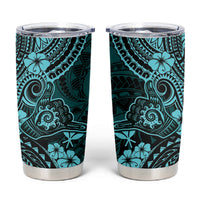 Hawaii Shaka Sign Tumbler Cup Polynesian Pattern Turquoise Version LT01 Turquoise - Polynesian Pride
