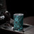 Hawaii Shaka Sign Tumbler Cup Polynesian Pattern Turquoise Version