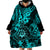 Hawaii Shaka Sign Wearable Blanket Hoodie Polynesian Pattern Turquoise Version LT01 - Polynesian Pride