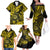 Hawaii Shaka Sign Family Matching Off Shoulder Long Sleeve Dress and Hawaiian Shirt Polynesian Pattern Yellow Version LT01 - Polynesian Pride