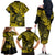 Hawaii Shaka Sign Family Matching Off Shoulder Long Sleeve Dress and Hawaiian Shirt Polynesian Pattern Yellow Version LT01 - Polynesian Pride