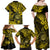 Hawaii Shaka Sign Family Matching Off Shoulder Maxi Dress and Hawaiian Shirt Polynesian Pattern Yellow Version LT01 - Polynesian Pride