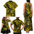 Hawaii Shaka Sign Family Matching Tank Maxi Dress and Hawaiian Shirt Polynesian Pattern Yellow Version LT01 - Polynesian Pride