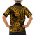 Hawaii Shark Family Matching Mermaid Dress and Hawaiian Shirt Polynesian Pattern Gold Version LT01 - Polynesian Pride