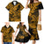 Hawaii Shark Family Matching Mermaid Dress and Hawaiian Shirt Polynesian Pattern Gold Version LT01 - Polynesian Pride