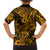 Hawaii Shark Family Matching Puletasi Dress and Hawaiian Shirt Polynesian Pattern Gold Version LT01 - Polynesian Pride