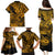 Hawaii Shark Family Matching Puletasi Dress and Hawaiian Shirt Polynesian Pattern Gold Version LT01 - Polynesian Pride