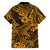 Hawaii Shark Family Matching Puletasi Dress and Hawaiian Shirt Polynesian Pattern Gold Version LT01 - Polynesian Pride