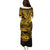 Hawaii Shark Family Matching Puletasi Dress and Hawaiian Shirt Polynesian Pattern Gold Version LT01 - Polynesian Pride