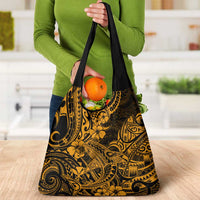 Hawaii Shark Grocery Bag Polynesian Pattern Gold Version LT01 - Polynesian Pride