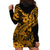 Hawaii Shark Hoodie Dress Polynesian Pattern Gold Version LT01 - Polynesian Pride