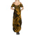 Hawaii Shark Summer Maxi Dress Polynesian Pattern Gold Version LT01 - Polynesian Pride