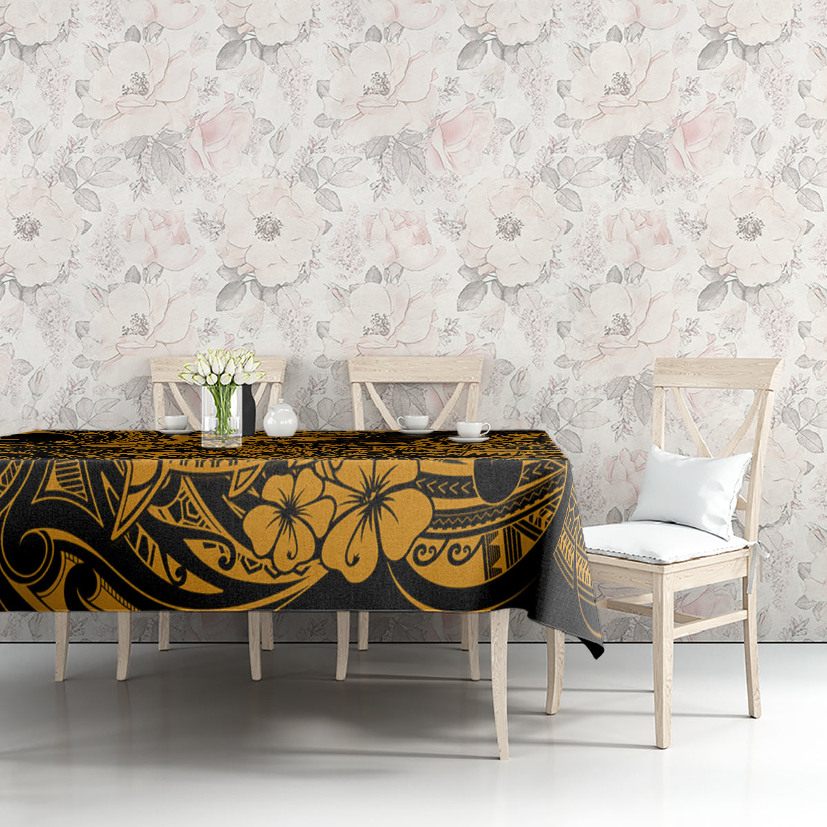 Hawaii Shark Tablecloth Polynesian Pattern Gold Version LT01 - Polynesian Pride