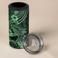 Hawaii Shark 4 in 1 Can Cooler Tumbler Polynesian Pattern Green Version LT01 - Polynesian Pride