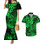 Hawaii Shark Couples Matching Mermaid Dress and Hawaiian Shirt Polynesian Pattern Green Version LT01 Green - Polynesian Pride