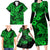 Hawaii Shark Family Matching Long Sleeve Bodycon Dress and Hawaiian Shirt Polynesian Pattern Green Version LT01 - Polynesian Pride