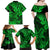 Hawaii Shark Family Matching Off Shoulder Maxi Dress and Hawaiian Shirt Polynesian Pattern Green Version LT01 - Polynesian Pride