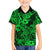 Hawaii Shark Family Matching Short Sleeve Bodycon Dress and Hawaiian Shirt Polynesian Pattern Green Version LT01 Son's Shirt Green - Polynesian Pride