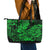 Hawaii Shark Leather Tote Bag Polynesian Pattern Green Version LT01 - Polynesian Pride