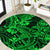 Hawaii Shark Round Carpet Polynesian Pattern Green Version LT01 Green - Polynesian Pride