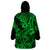 Hawaii Shark Wearable Blanket Hoodie Polynesian Pattern Green Version LT01 - Polynesian Pride