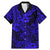 Hawaii Shark Family Matching Mermaid Dress and Hawaiian Shirt Polynesian Pattern Navy Blue Version LT01 Dad's Shirt - Short Sleeve Blue - Polynesian Pride