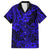 Hawaii Shark Family Matching Off Shoulder Maxi Dress and Hawaiian Shirt Polynesian Pattern Navy Blue Version LT01 Dad's Shirt - Short Sleeve Blue - Polynesian Pride