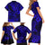 Hawaii Shark Family Matching Short Sleeve Bodycon Dress and Hawaiian Shirt Polynesian Pattern Navy Blue Version LT01 - Polynesian Pride