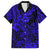 Hawaii Shark Family Matching Short Sleeve Bodycon Dress and Hawaiian Shirt Polynesian Pattern Navy Blue Version LT01 Dad's Shirt - Short Sleeve Blue - Polynesian Pride