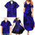 Hawaii Shark Family Matching Summer Maxi Dress and Hawaiian Shirt Polynesian Pattern Navy Blue Version LT01 - Polynesian Pride