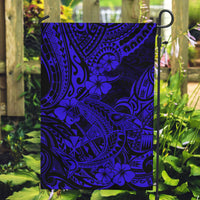 Hawaii Shark Garden Flag Polynesian Pattern Navy Blue Version LT01 Garden Flag Blue - Polynesian Pride